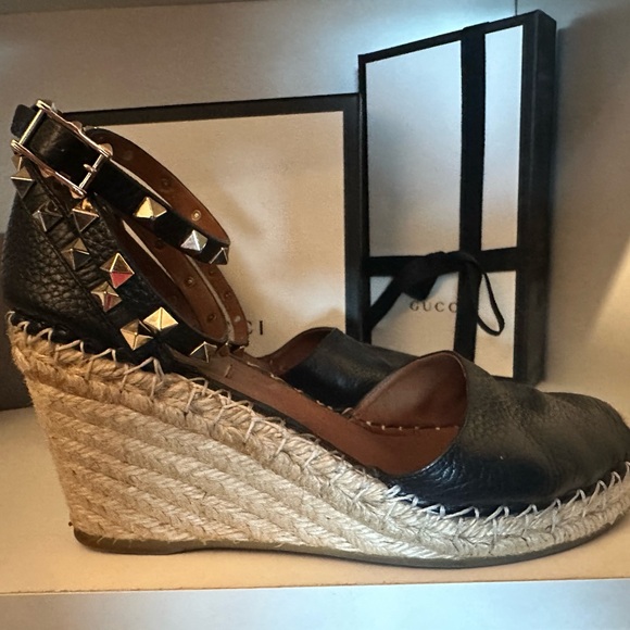 Valentino Rockstud Wedge Espadrille - Picture 3 of 7